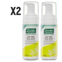 (여드름 블랙해드) 써스데이플랜테이션 티트리 페이스 워시 폼 X2 Thursday Plantation Tea Tree Acne Face Wash 150ml