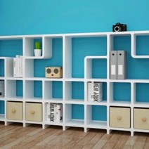 거실책장 폭좁은책장 틈새책꽂이 더크린 DIY TL8 4 수납함 공간분리 오픈, 블랙