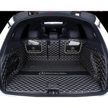 Mercedes-Benz c260l glc300L e300l a200l gla glb gle eqb 트렁크 매트 풀 서라운드, 올 블랙, 벤츠