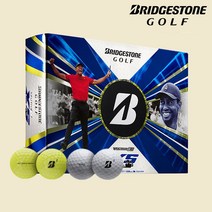 브리지스톤 타이거우즈볼 TOUR B XS 투어비 골프공 1더즌 12구 3피스 석교상사, 타이거우즈 볼 화이트, 선물포장(무료이벤트)