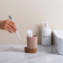 세면대 양치컵 칫솔스탠드 거치 꽂이 욕실 화장실 B-581, 화이트