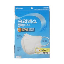 유한킴벌리 크리넥스 3D 입체형 마스크 KF94 대형 1매입 화이트 부리형, 20개, 1개