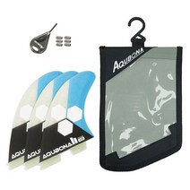 서핑 이중 탭 II AM 지느러미 서핑 보드 섬유유리 다양한 색상 중간, 01 blue-key-bag