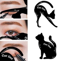 6in 1 아이 섀도우 스텐실 주름 라인 키트 레이지 픽서 눈썹 스탬프 씰 몰드 컷 메이크업 도구 세트, 03 1 set Eyeliner card