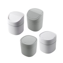 wohnen 모던 원터치 미니 휴지통 쓰레기통 화장대 데스크 책상 테이블, 미니휴지통(기본형)-화이트