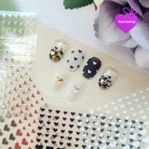 네일아트스티커 하트 레벨업 4종 중, 1.Aha012블랙, 1개