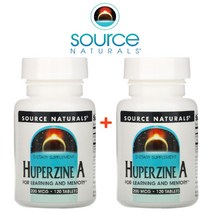 소스내츄럴스 Source Naturals 석송 뱀톱 배암톱 Huperzine 후퍼진 A 브레인부스터 200mcg 120정 2팩, 2개