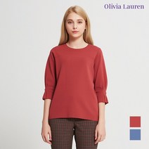 올리비아로렌 소매 단추 핀턱 니트 VOCBLVF7421