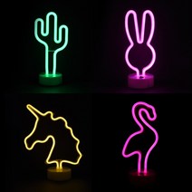 네온무드등 모음 크리트 인테리어 취침등 조명, 선택11-LED네온무드등(선인장)