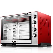 60l 전기 오븐 forno eletrico 온도 조절 피자 오븐 스테인레스 스틸 블랙 크리스탈 패널 기계식 데크 오븐