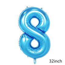 요술 졸업식 용돈 풍선 꽃다발 포켓몬 피카츄 라텍스 호일 풍선 생일 축하 배너 엘프 파티 장식 어린이 장난감 만화 애니메이션 케이크 토퍼109939, 1pc 32인치 번호 8