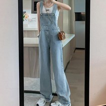 FANSYLI 여성 멜빵바지 가을 새로운 캐주얼 롱 점프슈트 높은 허리 와이드 점프수트 288호 8D