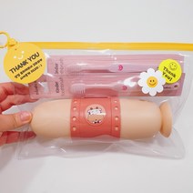 어린이집 생일 답례품 선물 구디백 유치원 칫솔통 칫솔세트 케이스 지퍼백, 핑크지퍼백(칫솔통+칫솔1+행택), 남색잠수함 1개