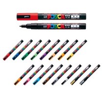 미쯔비시 유니 포스카 1M 3M 5M 8K PC-1M/PC-3M/PC-5M/PC-8K 겹쳐쓰기펜 수성잉크데코펜, PC-5M라이트그린(5)