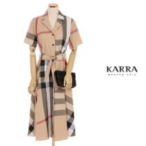카라 KARRA 체크셔츠플레어원피스+벨트SET_A3F0840