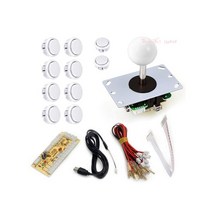 아케이드 라즈베리 파이 1 2 3 프로젝트 푸시 버튼 + 5 핀 스틱 USB 인코더 보드 Sanwa 조이스틱 교체 DIY, WHITE