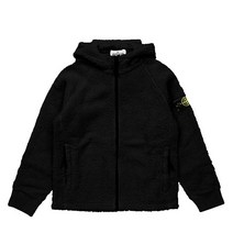 [스톤아일랜드] KIDS 22FW 블랙 와펜 테디 후리스 후드 집업 771660343 V0