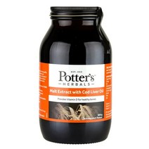 Potters Malt Extract with Cod Liver Oil 포터스 몰트 추출물 with 대구간유 버터스카치맛 650g, 2개