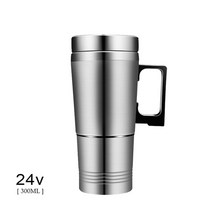 차량용 전기포트 12v 24v 커피포트 12v24v 자동차 휴대용 스테인레스 스틸 자동차 가열 컵 보온 전기 자동차 캠핑 여행 주전자 물 커피 열 머그