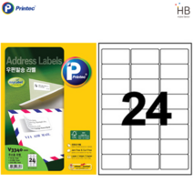 프린텍 애니라벨 우편발송라벨 100매, v3340(24칸)