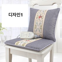 OW0203 USB 전기방석 온열방석 보온방석 사무실 벌룬카본 발열 전자파없는 매트 쿠션 1인용 쇼파 의자, 매트+쿠션, 디자인3