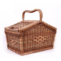 라송송마켓 당일발송 라탄피크닉바구니 라탄소풍가방 소형 중형 대형, 대, 1개