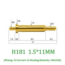 고전류 스프링 장착 포고 핀 커넥터 고전력 중전류 배터리 헤더 충전 1A 2A 5A 1 개, 01 H181