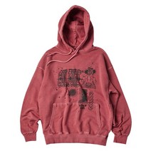 TRAVEL 컬쳐 비전 피그먼트 후드티 후드티셔츠 상그리아 레드 CULTURE VISION PIG남성 남자T HOODIE SANGRIA