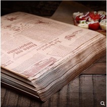 빈티지 주방 기름 종이 유산지 영어 신문 샌드위치 종이 호일 푸드 에어프라이어 감자 튀김, G.영문 가죽 30X30 100장 개