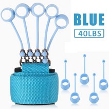 핸드 그리퍼 손가락 확장기 트레이너 연습기 저항 밴드 피트니스 손가락 힘 그립 장치 손 훈련, Blue