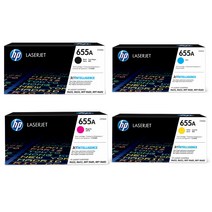 HP Color LaserJet Enterprise M681f(CF450A/CF451A/CF452A/CF453A) 정품토너 4색1세트 검정 12500매/칼라 10500매, 1개, 4색세트