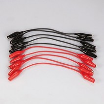 짧은 집게달린 전선(전선클립)(10개1조) 길이210mm JUN-교구0764