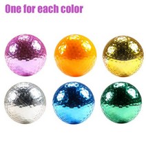 가성비 좋은 골프공 핫템 직경 약 42.7mm 6pcs 도금 골프 공 멋진 경기 목표, 색상별로 하나씩, 혼합