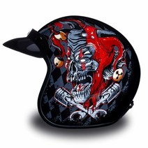 Daytona Helmets 3/4 쉘 오픈 페이스 오토바이 헬멧 Love It 2XL USA 미국, Hi-Gloss Black, Joker