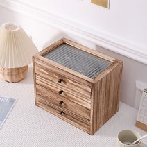미니보석함 악세사리 보관함 귀걸이 반지 주얼리 목걸이 정리함 원목 케이스, 9. X719004 라이트 로스트 30x19x25