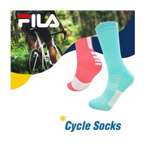 [기타] FILA 휠라 자전거 삭스 반양말, 색상:여성용 네온오렌지