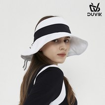 [듀빅] 여성 배색 포인트 와이드 챙 모자 DC3WAP001WH, 색상:화이트 / 사이즈:FREE