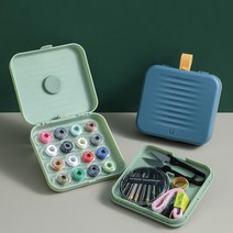다이소 반짇고리 휴대용 반짓고리 바늘쌈지 쪽가위 실 바늘 꿰기, 그린