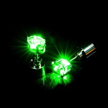 LED 귀 스터드 플래시 지르콘 반지 1 쌍 파티 여성을 위한 액세서리 크리스마스 주얼리 글로우 스틱, 03 Green