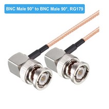 RG179 케이블 75 Ohm BNC 남성 직각 플러그 커넥터 어댑터 비디오 카메라 SDI 캠코더 HD-SDI/3G-SDI/4K/8K, 01 BNC M90 to BNC M90_17 7M