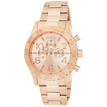 Invicta 남성용 1270 스페셜티 크로노그래프 골드 다이얼 18k 골드 이온 도금 스테인리스 스틸 시계 로즈 골드. 1271