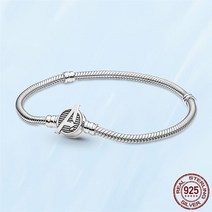 여성 실버 컬러 큐빅 지르콘 스타 체인 링크 뱀 뼈 팔찌 매력 구슬 만들기