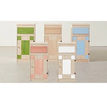 엘린까사 원목 더스트박스 대형 인테리어 휴지통 수납정리함 5color, 그린