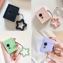 제이에이치 에어팟케이스 큐티미니금고TPU-키고리포함 +에어팟거치대증정 칼라랜덤 상세이미지참고 이어폰, 그레이