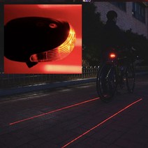 띵크파이 방수 가능 자전거 레이저 후미등 안전등, 1개