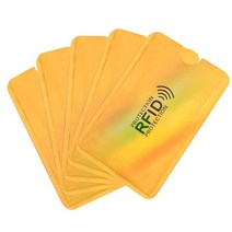 북스캔 5 PCS RFID 안티 스캔 카드 홀더 커버 포켓 알루미늄 금속 슬림 신용 보호 안전 지갑 패션 케이스, [01] a