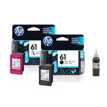 우리네 HP 1510 잉크 검정 컬러 세트 소모품 칼라 HP1050 출력 에이치피 흑백 HP2050 HP5530 관공서납품 프린터, 2개입, HP61XL 셀프리필잉크 세트정품사용자 추천