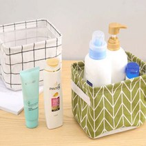 과세 거실 서재 주방 소품 정리 보관 패브릭 미니 바구니, 옐로우
