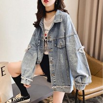여자 오바핏 청 예쁜핏 데님 여친룩 자켓 느낌 빈티지 프릴가디건 양털 밍크 코트원피스 바람막이 가을 체