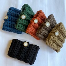 뜨개diy 물결 카드지갑 뜨개 카드지갑 코바늘, 커피브라운